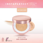 Instaperfect Base & Blush Daily Set- Skincover Air Cushion & Silk Touch Radiance Blusher- Bundle Make Up Semi Matte Finish Full Coverage