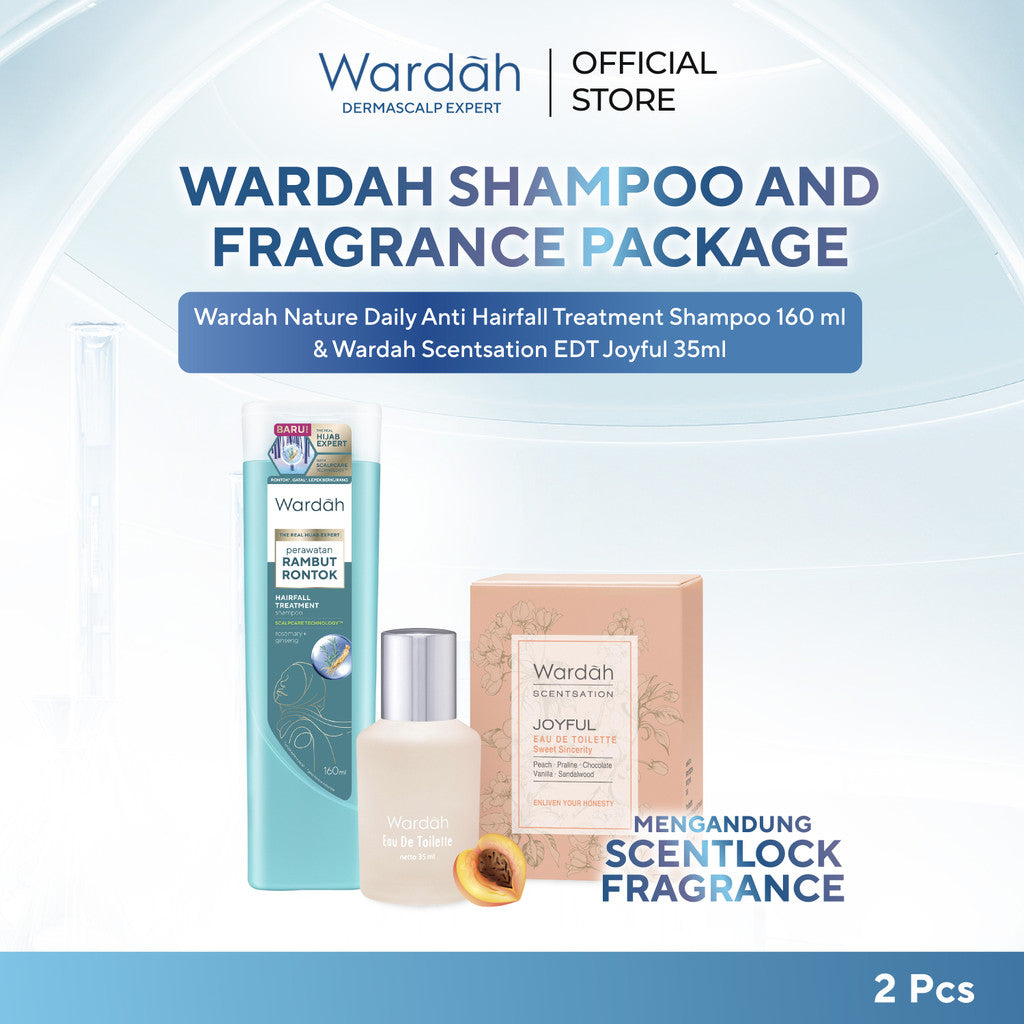 Wardah Paket Scentsation Eau de Toilette 35 ml + Hairfall Shampoo 160 ml