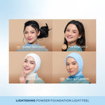 Wardah Lightening Powder Foundation Light Feel 12 g - Bedak Padat | Merah Jingga Official