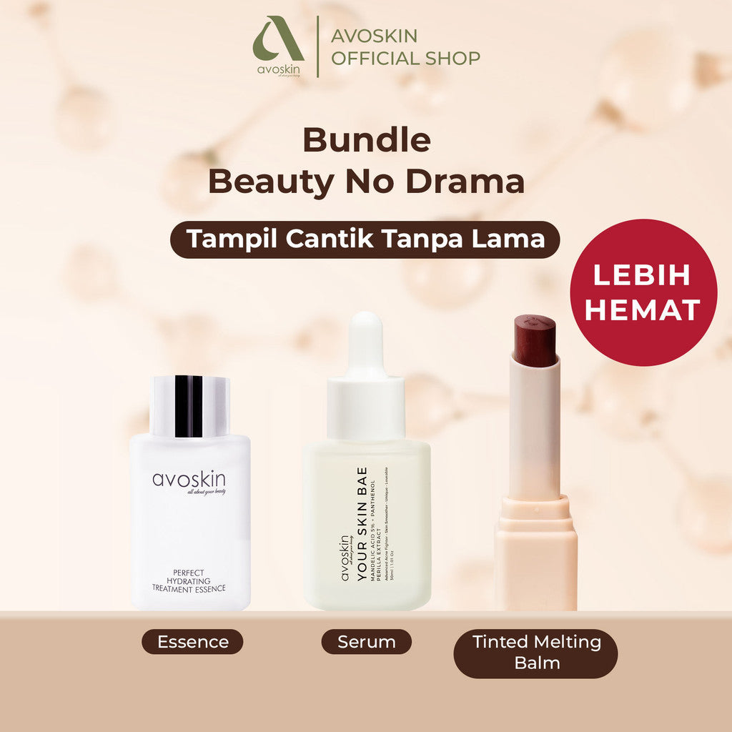 [CREATOR] Avoskin Bundle Beauty No Drama (3 pcs) - PHTE 30ML, Serum Mandelic 30ML, Tinted Balm Ruby/Rana