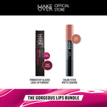 [SPECIAL 11.11] MAKE OVER Gorgeous Lips Bundle : Glazed Lock Lip Pigment + Color Stick Matte Crayon 105 Skye - NIKI Glazed Paket Ombre Lips Matte Crayon dan Lip Gloss LipCream Lipstick Tahan Lama Ringan