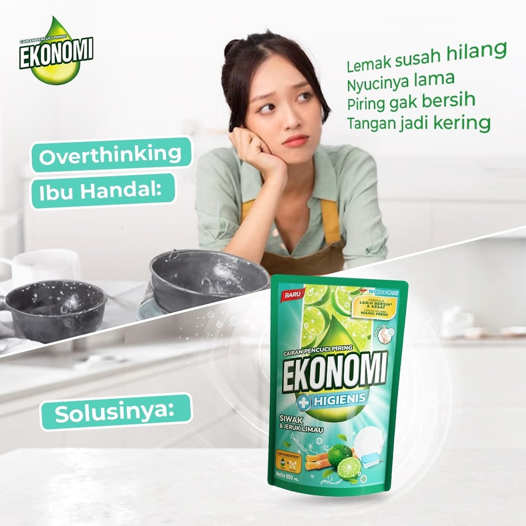EKONOMI Sabun Pencuci Piring 122ml - Dishwash Liquid Pouch Kecil Murah