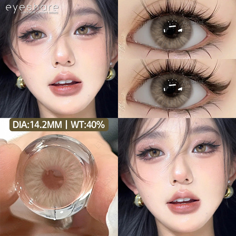 Eyeshare Softlens 14.2mm 1Pasang MELBOURNE Brown Lensa Kontak Mata Korea