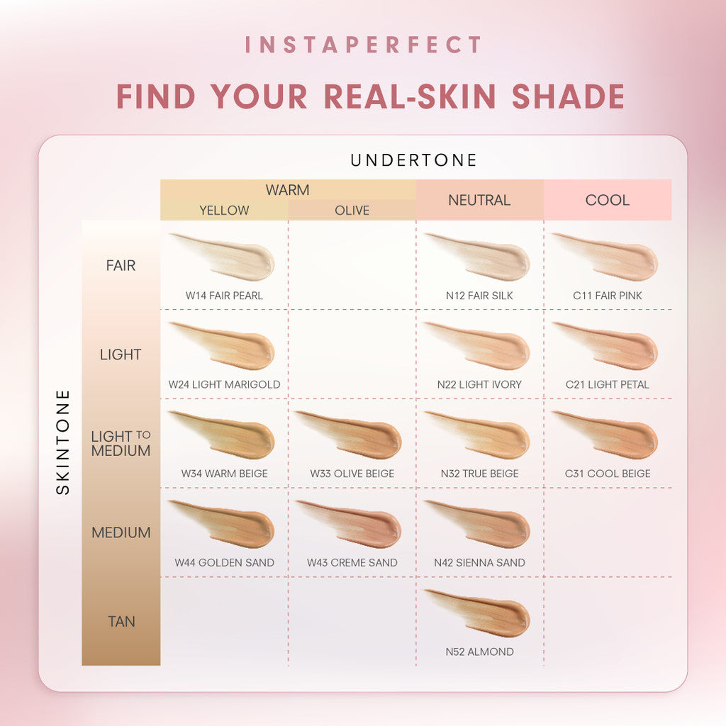 [CREATOR'S SPECIAL BUNDLE] Instaperfect Skincover Air Cushion SPF 50++++ 11g - Make Up Cushion Foundation Semi Matte Finish (Real Skin Buildable Coverage, Transferproof, Non Comedogenic)