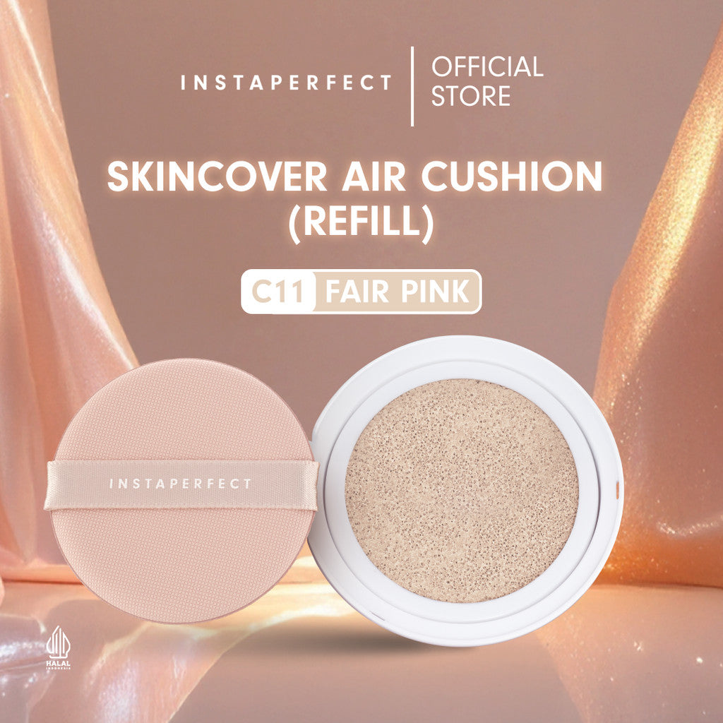 Instaperfect Refill Skincover Air Cushion 11 g (Real Skin Buildable Coverage, Transfer-Resistant, SPF 50 PA++++)- Bedak Foundation Muka Tahan lama