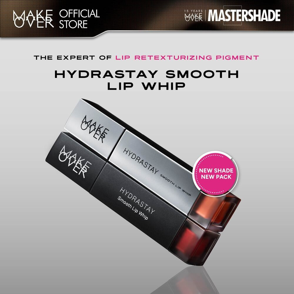 MAKE OVER Hydrastay Smooth Lip Whip - Lipcream Untuk Bibir Kering Smooth Ringan Lembab Lembut Base Ombre Nude Luxurious Velvet Lipstick Lip Cream Soft Blurring Comfort Make Up BEST SELLER Lebaran Raya