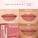 Instaperfect Layering Duo Set Bundle: Silk Touch Blusher + Suede Lip Matte  (MLBB Nude Lip Cream, Cover Blurry, Transfer Resistant, Enhancing)- Paket Make Up