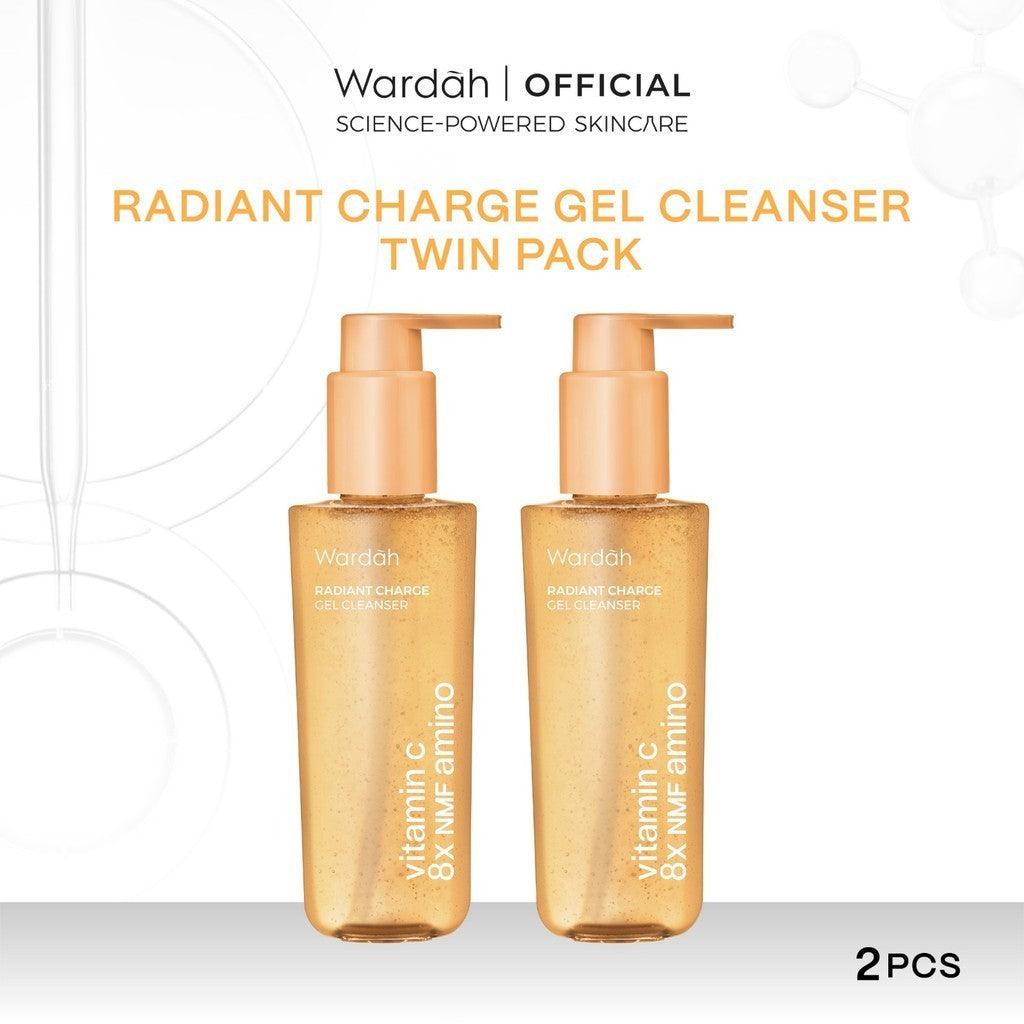 [TWINPACK] WARDAH NMF Amino Gel Cleanser Low PH 120 ml - Facial Wash Deep Hydration with 8X NMF Amino - Melembapkan, Membersihkan dengan Lembut Tanpa Menghilangkan Protein Alami Kulit - Skincare