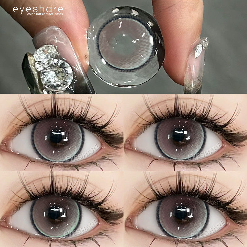 Eyeshare Softlens Holland Gray Brown 14.5mm Big Eyes 1Pasang Lensa Kontak Soft Softlen
