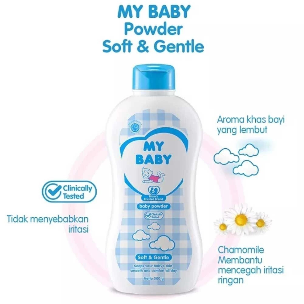 My Baby Powder 50g - Bedak Tabur Bayi Anti Iritasi Kemasan Kecil