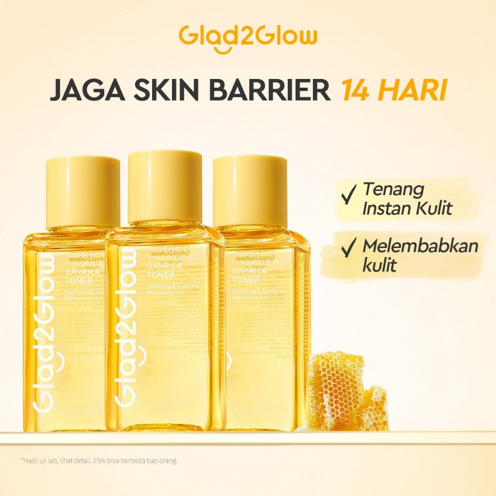 [KHUSUS MEMBER]Glad2Glow Propolis Hyaluronic Acid Barrier Essence Toner badan face mist hydrating toner centella Toner eksfoliasi wajah glycocid acid glycolic acid Memperbaiki penghalang kulit Jaga kulit Anda G2G Toner g2glow official store