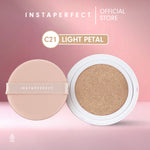 Simple Complexion Set Bundle- Instaperfect Refill Matte Fit Powder Foundation 13 g - Refill Bedak (Real Skin Cover Setter, Smooth Matte Finish, SPF 20 PA+++) &  Refill Skincover Air Cushion 11 g - Bundle Make Up Wajah