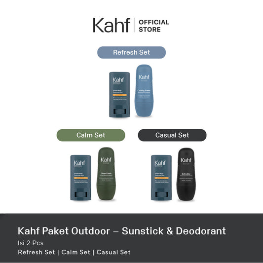 Kahf Paket Outdoor Isi 2pcs - Deodorant & Sunscreen Stick