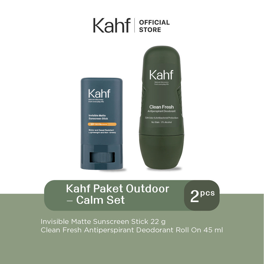Kahf Paket Outdoor Isi 2pcs - Deodorant & Sunscreen Stick