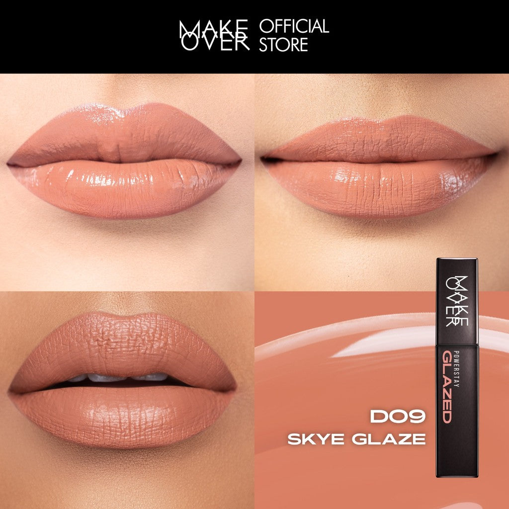 [SPECIAL 11.11] MAKE OVER Powerstay Glazed Lock Lip Pigment - NIKI Aqeela Sargio Mahalini Lip Glazed Plump Gloss Next Level Lip Cream Transferproof Pigmented Tahan Lama 24 Jam Ringan Lipstick Long Lasting Somethin Time Less w Maybe Euphoria