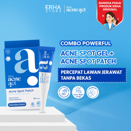 ERHA Acneact Combo Powerful Acne Spot Gel - Acne Spot Patch & Gel | Acne Treatment | Salicylic Acid
