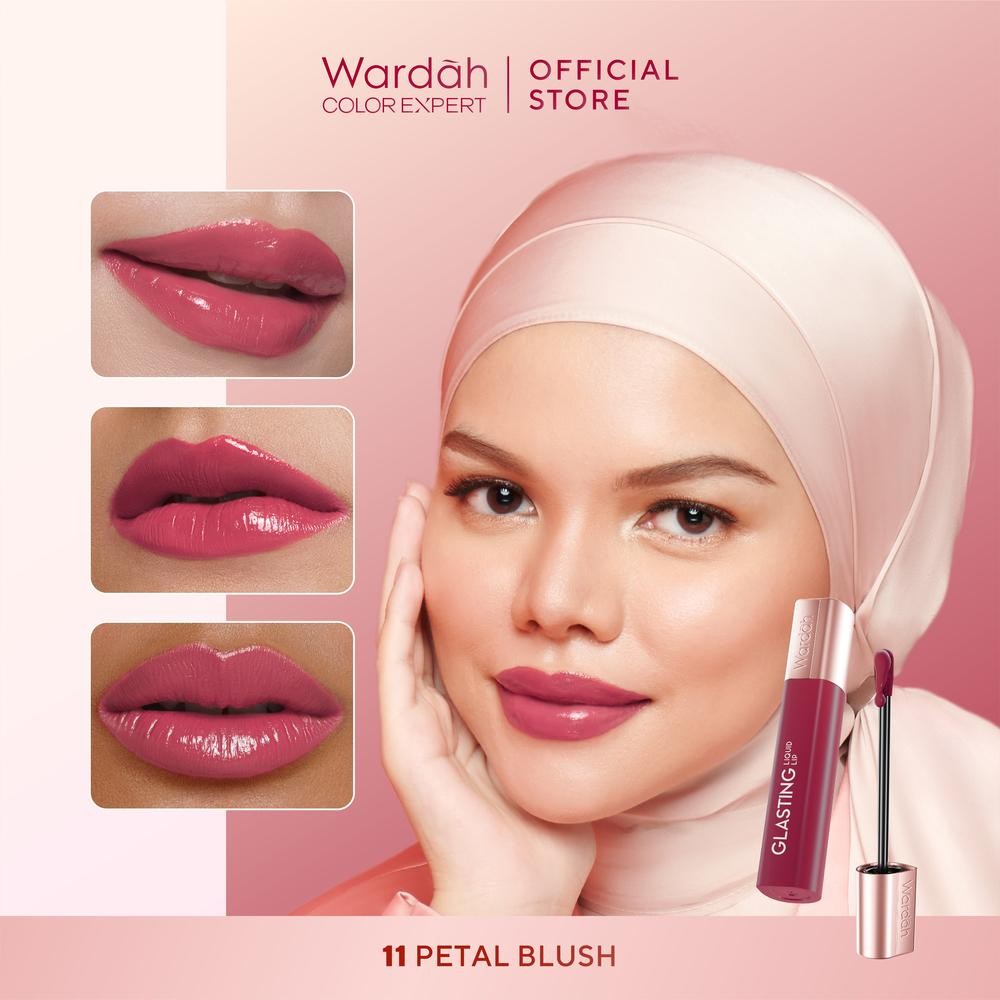 BEST SELLING! WARDAH Glasting Liquid Lip PINK POWER Lip Stain Lipgloss Lipstik Liptint Lip Matte Lipstick Lipcream Cleopatra Look Lip Cream Glossy Lip Longlasting Waterproof Tahan Lama Glaze Lip Makeup Two Tone Lip