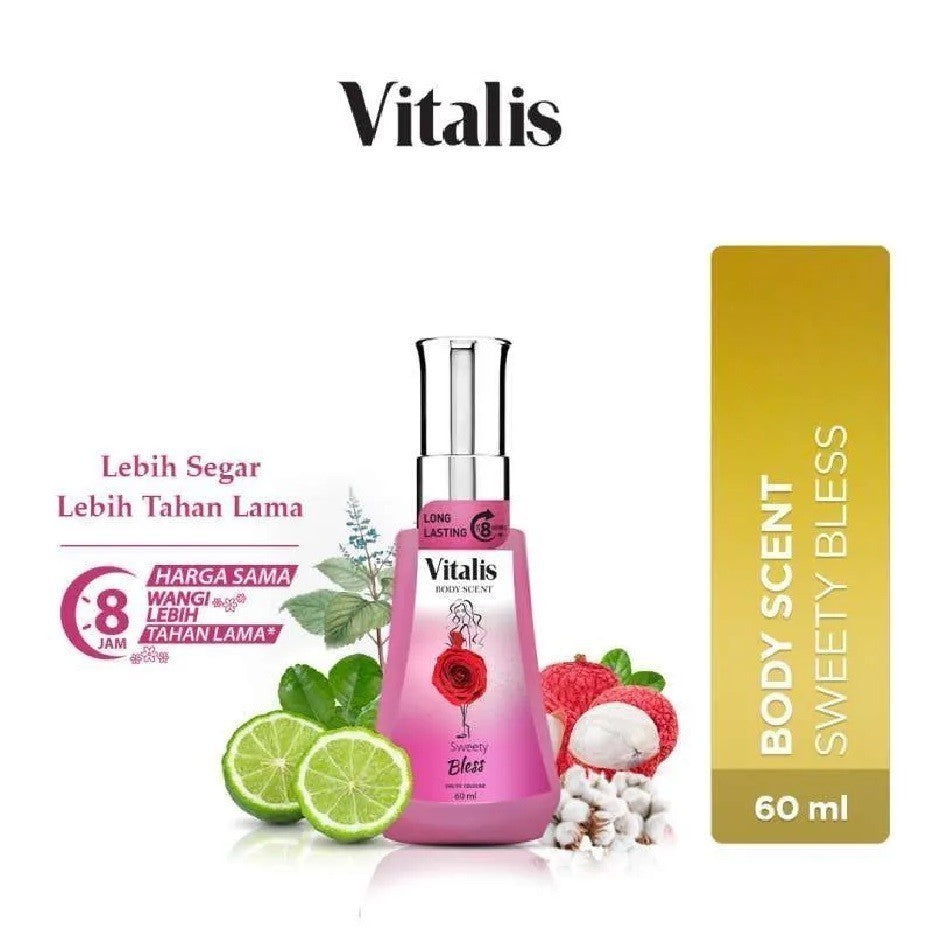 VITALIS  PARFUM BODY scent 60ML Eau de Cologne / Toilette Perfume 120ml - Parfum Spray Wanita