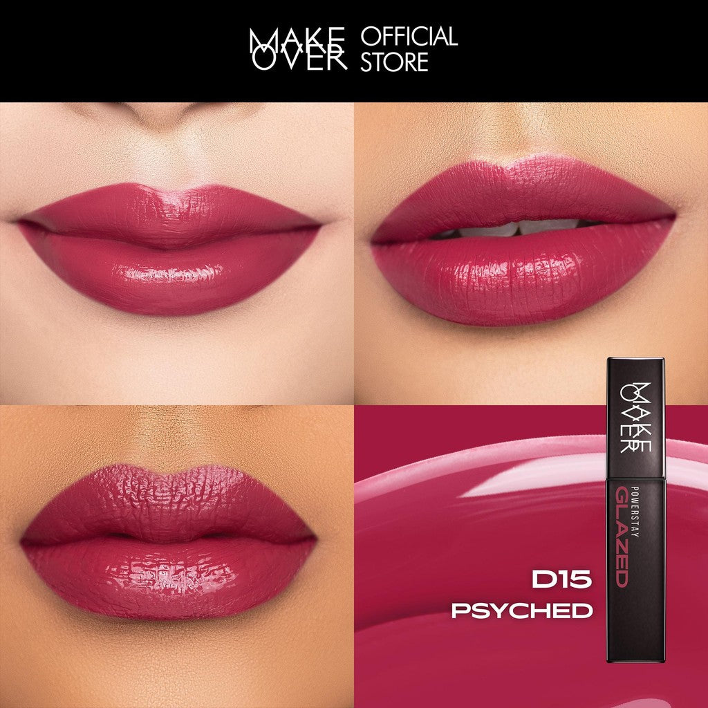 [SPECIAL 11.11] MAKE OVER Powerstay Glazed Lock Lip Pigment - NIKI Aqeela Sargio Mahalini Lip Glazed Plump Gloss Next Level Lip Cream Transferproof Pigmented Tahan Lama 24 Jam Ringan Lipstick Long Lasting Somethin Time Less w Maybe Euphoria