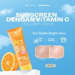 [TINTINTINWIN' PICK] Emina Sun Battle Brighten Glow SPF 35 PA+++ - Sunscreen Serum Amino Vitamin C - Cerah, Ringan, Hydrating [Teruji In Vivo] Non acnegenic & Non Comedogenic. Cocok semua jenis kulit