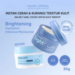 Wardah Lightening Paket Skincare Essentials (Day + Night + Face Toner) - Light+ Glowshot Day, Intensive Moisturizer, Face Toner - Skincare