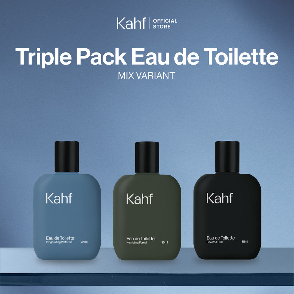 Paket Kahf Fragrance - Parfum Pria Triple Pack Eau de Toilette (EDT)