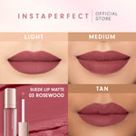 Instaperfect Layering Duo Set Bundle: Silk Touch Blusher + Suede Lip Matte  (MLBB Nude Lip Cream, Cover Blurry, Transfer Resistant, Enhancing)- Paket Make Up