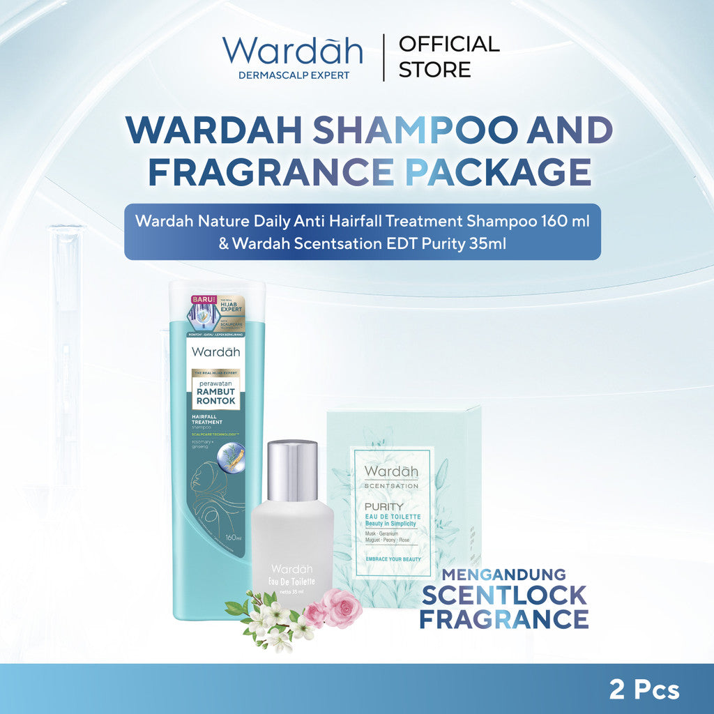 Wardah Paket Scentsation Eau de Toilette 35 ml + Hairfall Shampoo 160 ml