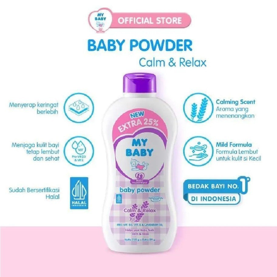 My Baby Powder 50g - Bedak Tabur Bayi Anti Iritasi Kemasan Kecil