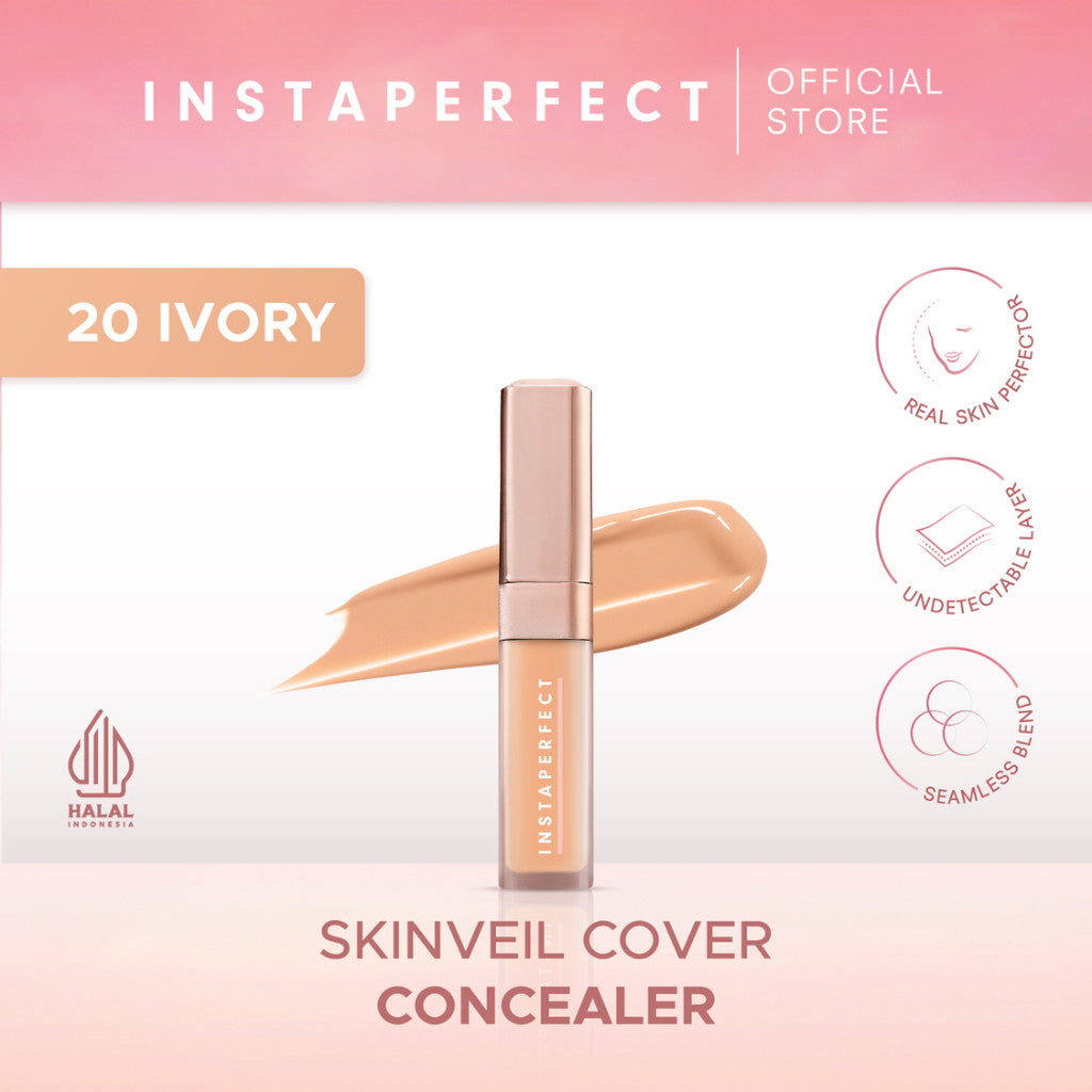 Instaperfect Brows on fleek essentials- Skinveil Cover Concealer & Browflash 3-in-1 Brow Perfector- Razor-Free  Brow Make Up- Untuk Tampilan Mata Lebih Flawless