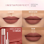 Instaperfect Layering Duo Set Bundle: Silk Touch Blusher + Suede Lip Matte  (MLBB Nude Lip Cream, Cover Blurry, Transfer Resistant, Enhancing)- Paket Make Up
