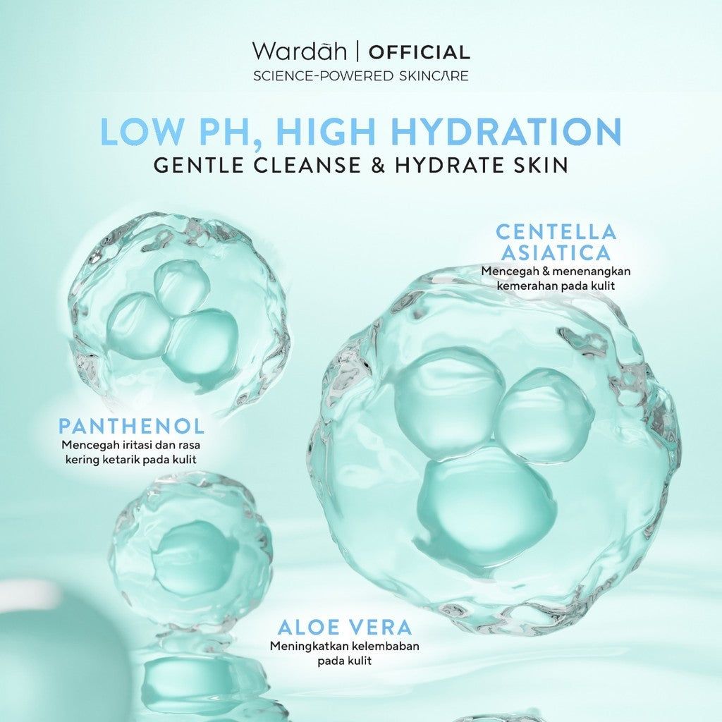 [FLASH SALE SBD] Wardah Cica + Aloe Low pH Hydramild Facial Wash Nature Daily - Sabun Cuci Muka Membersihkan secara Lembut dan Menghidrasi Kulit dengan Kandungan Aloe Vera & Centella Asiatica, for All Skin Types, Non-Comedogenic & Non-Acnegenic