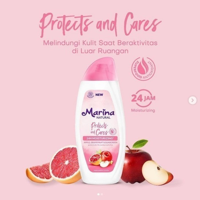 Marina Natural Hand and Body Lotion 75+19ml - Pelembab Perawatan Kulit Tubuh Ukuran Kecil