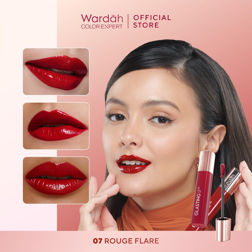 BEST SELLING! WARDAH Glasting Liquid Lip PINK POWER Lip Stain Lipgloss Lipstik Liptint Lip Matte Lipstick Lipcream Cleopatra Look Lip Cream Glossy Lip Longlasting Waterproof Tahan Lama Glaze Lip Makeup Two Tone Lip