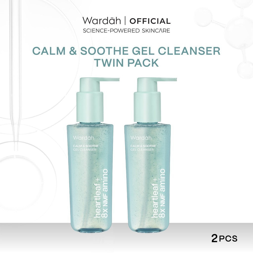 [TWINPACK] WARDAH NMF Amino Gel Cleanser Low PH 120 ml - Facial Wash Deep Hydration with 8X NMF Amino - Melembapkan, Membersihkan dengan Lembut Tanpa Menghilangkan Protein Alami Kulit - Skincare