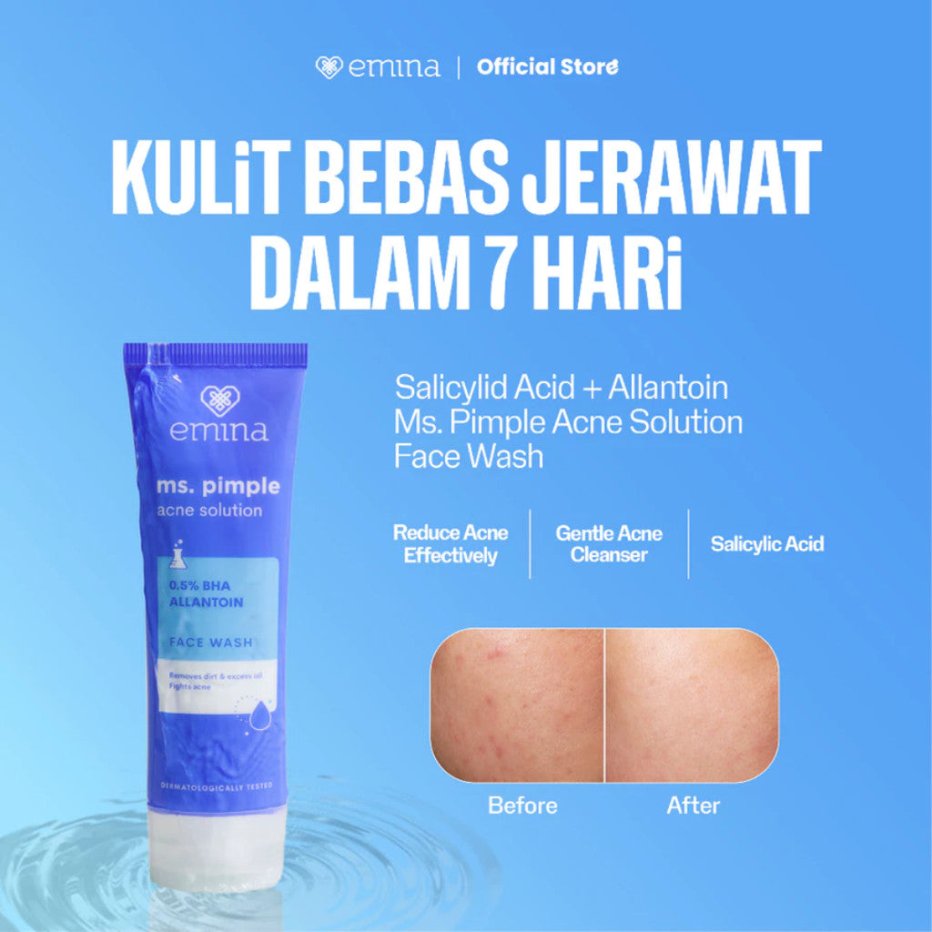 [SPECIAL 11.11] Emina Face Wash All Series - Niacinamide Oxy Ceramide Brightening Face Wash, Emina Prebiotic Tranexamic Acid Brightening, Ms Pimple Acne Solution, Oat Amino Low pH Cleanser