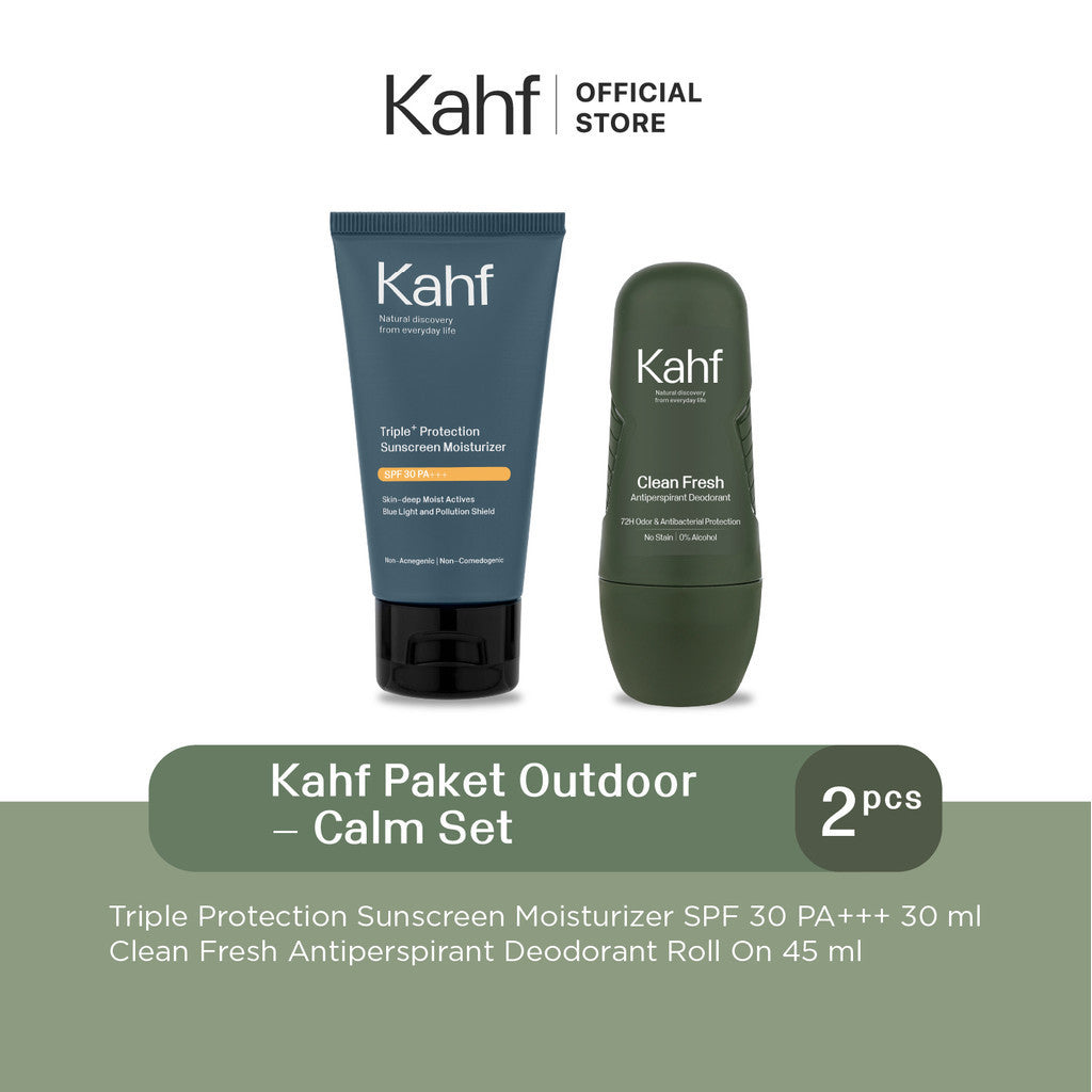 Kahf Paket Outdoor Isi 2pcs - Deodorant & Sunscreen Cream