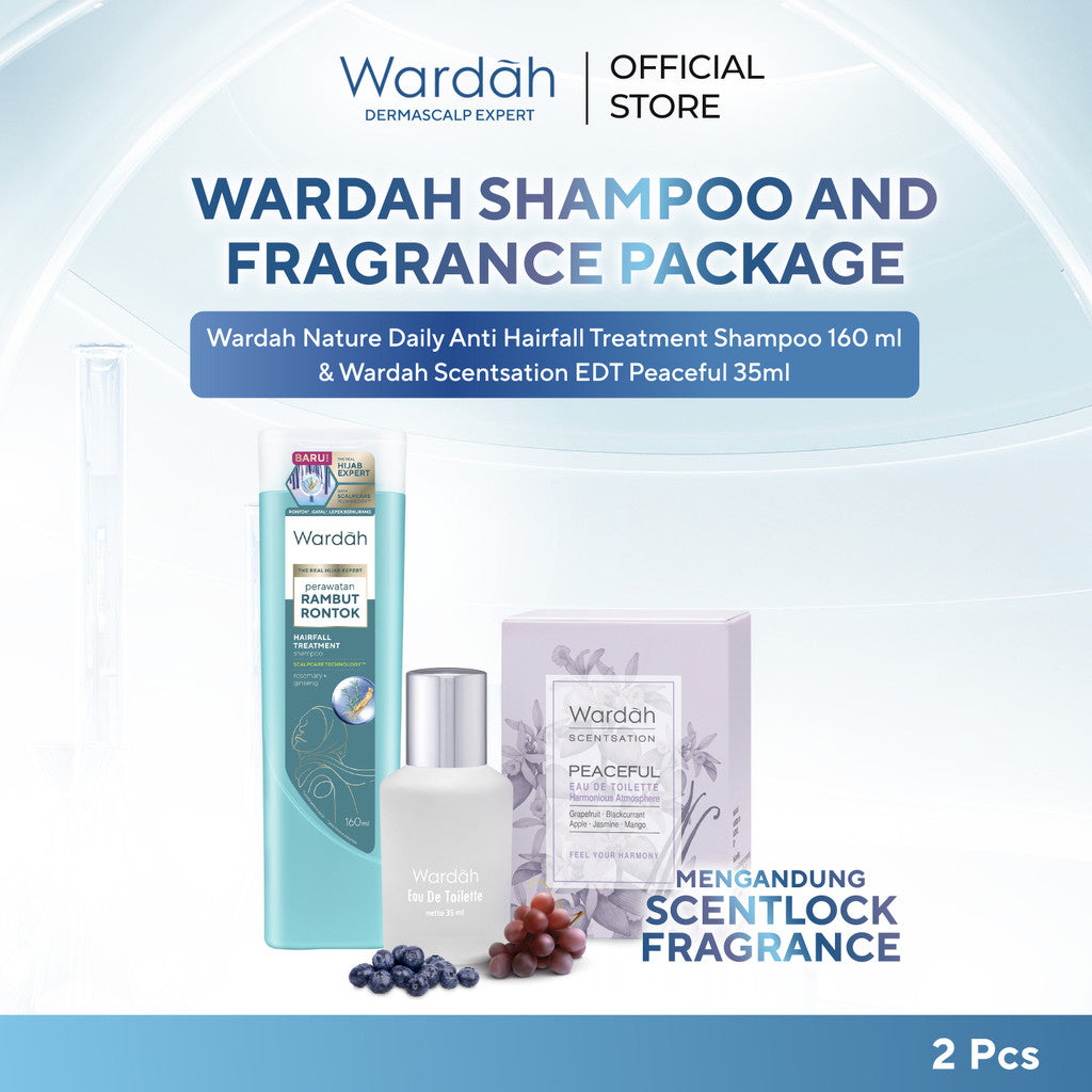 Wardah Paket Scentsation Eau de Toilette 35 ml + Hairfall Shampoo 160 ml
