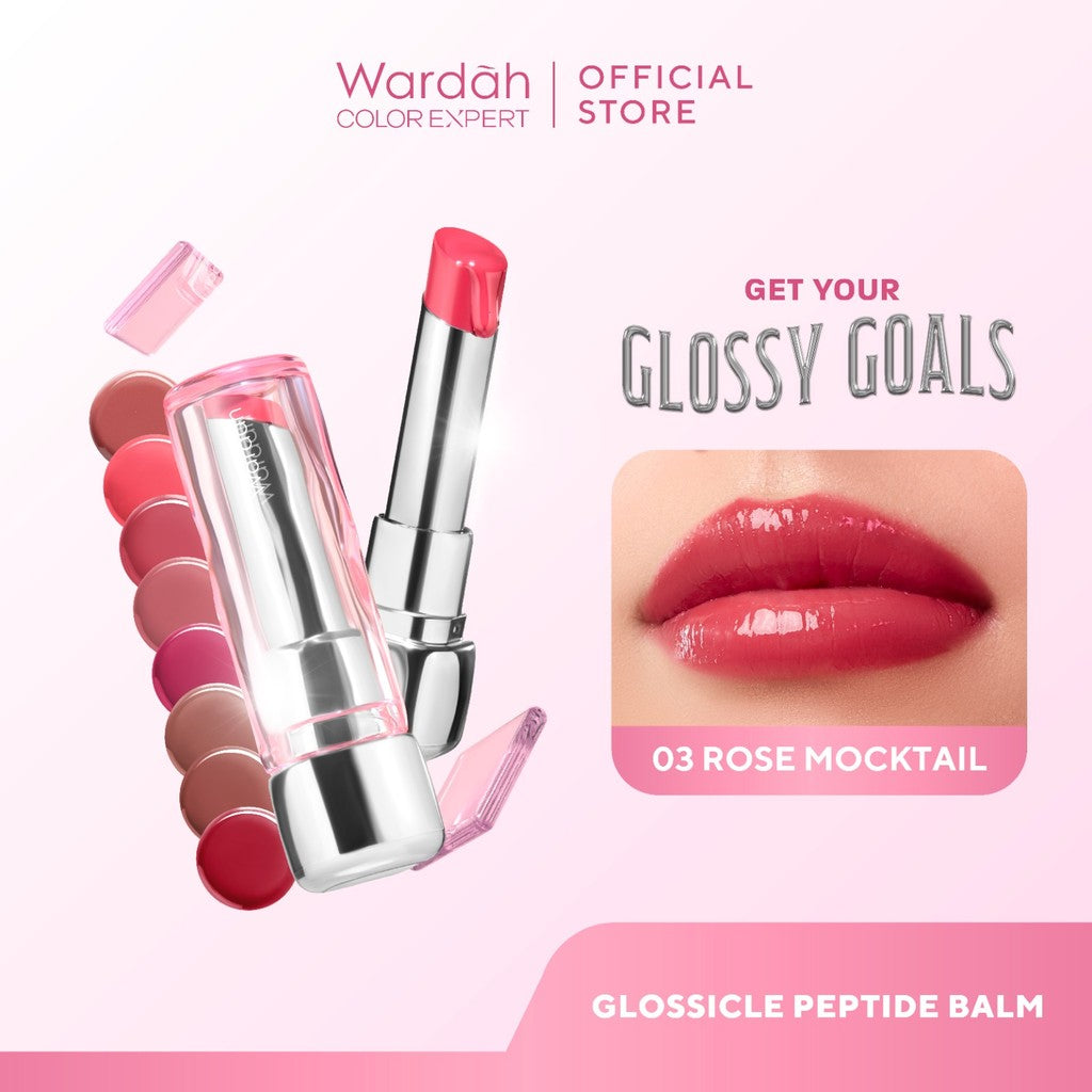 [FLASH SALE] NEW! WARDAH Glossicle Peptide Balm - Ombre Glossicle - Dilengkapi dengan Peptide & UV Filter - Memperkuat Lip Barrier - Hasil Akhir Bibir Lembab dan Glossy - Lip Balm -Lip Tint - Makeup - Natural Gloss - Glossy - Library