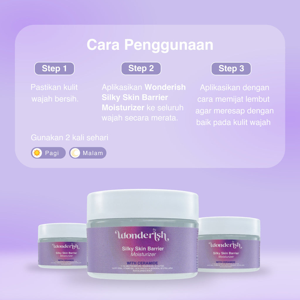 Wonderish Moisturizer - Silky Skin Barrier Repair Your Skin Barrier Kulit Sehat Bebas Breakout 30gr