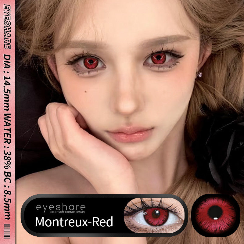 Eyeshare Softlens Cosplay Big Eyes 14.5mm Blue Pink Red 1 Pasang Softlens Mata Anime Halloween