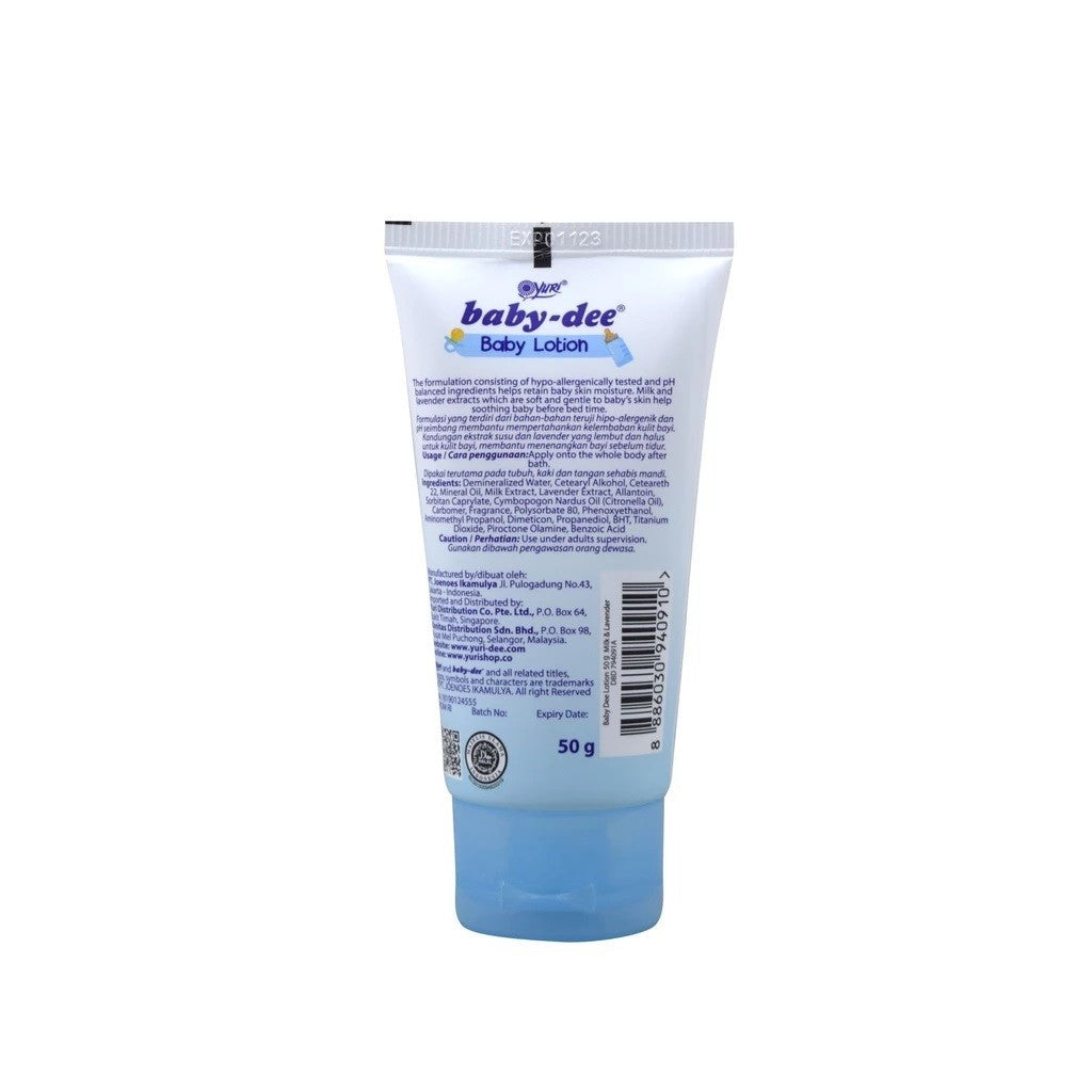 Yuri Dee Dee Baby Lotion 50g - Krim Losion Pelembab Anak dan Bayi