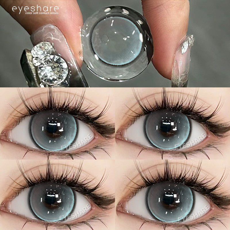 Eyeshare Softlens Holland Gray Brown 14.5mm Big Eyes 1Pasang Lensa Kontak Soft Softlen