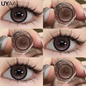 [COD] UYAAI Softlens Lensa Kontak Sekali Pakai VIVIRING Pink/Brown/purple Lensa Kontak 14.2mm Sekali Pakai