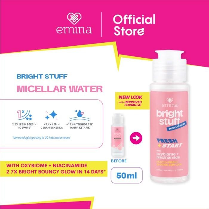 [Creator's PIck] [MUST HAVE] GLOW COMPLETE KIT EMINA BRIGHT STUFF ISI 6 (Micellar Water, Face Wash, Toner, Serum, Moisturizing Cream, Sunscreen Amino Vitamin C) Paket Lengkap Cerah Lembap Glowing