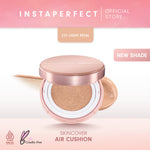 Instaperfect Base & Blush Daily Set- Skincover Air Cushion & Silk Touch Radiance Blusher- Bundle Make Up Semi Matte Finish Full Coverage