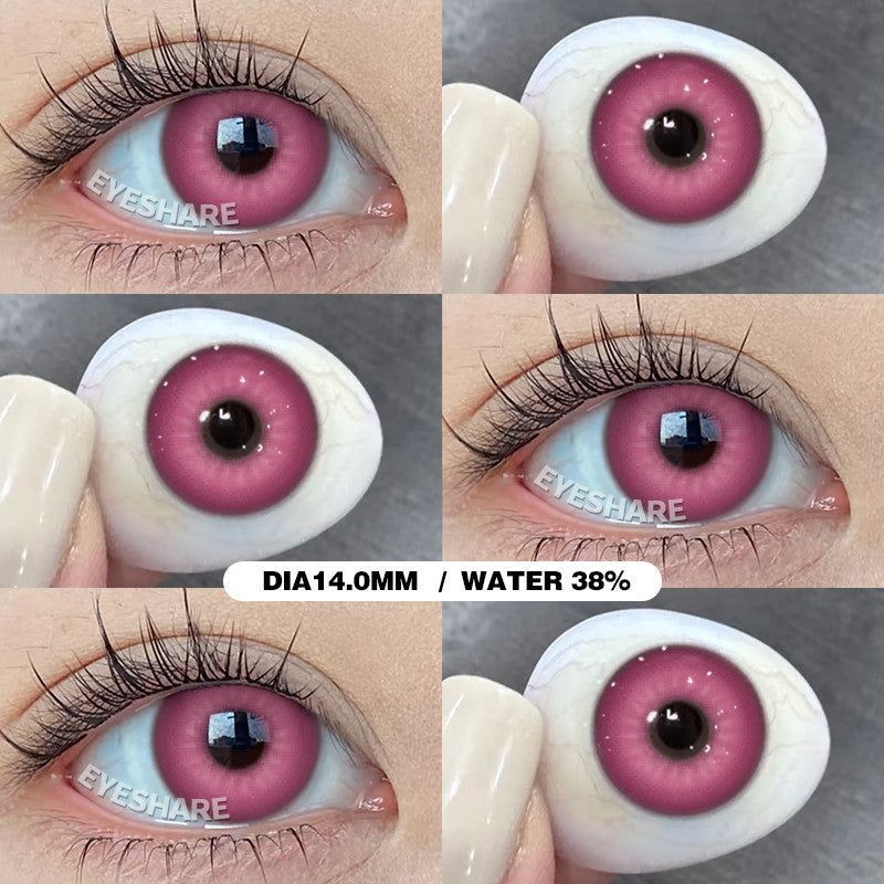 Eyeshare Softlens Cosplay Red 14.5mm 1Pasang Big Eyes Halloween Colored Contact Lenses
