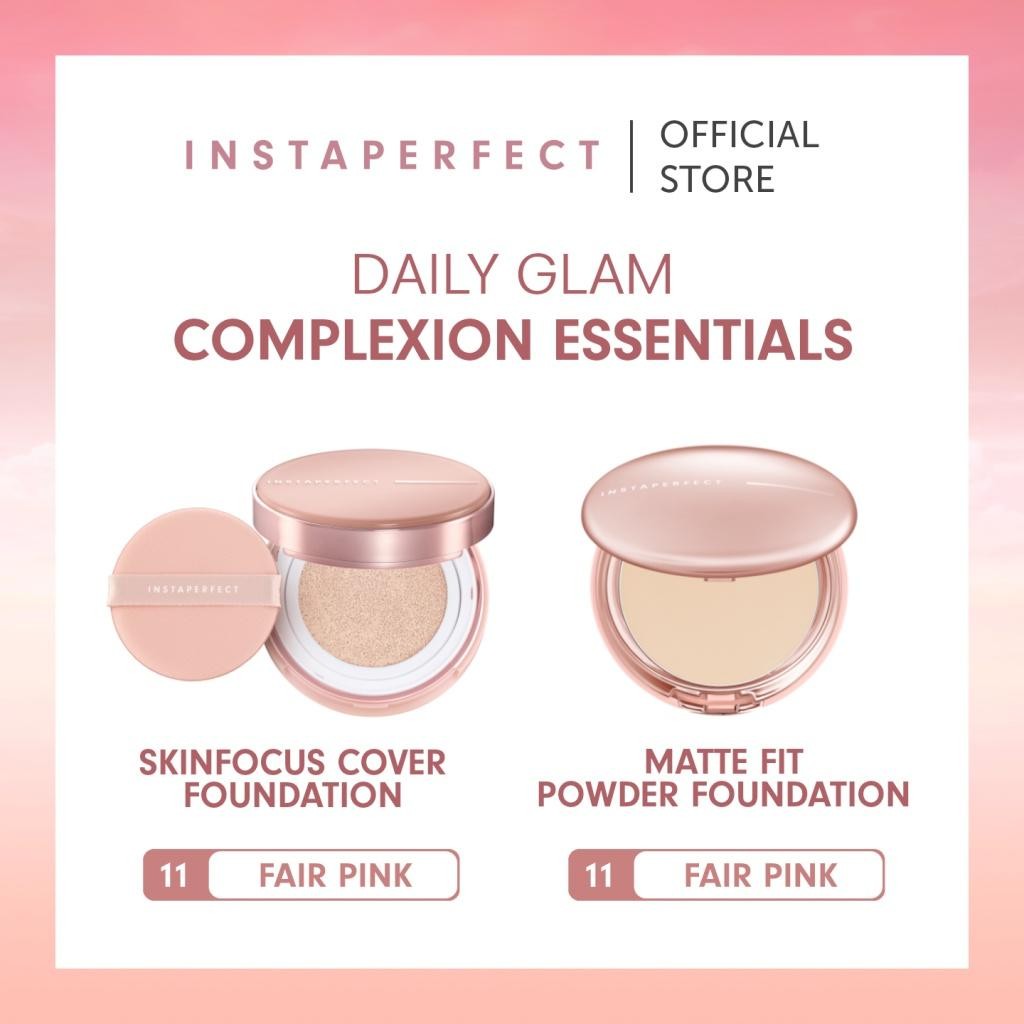 Instaperfect Daily Glam Complexion Essentials Bundle (Skincover Air Cushion + Matte Fit Powder Foundation)