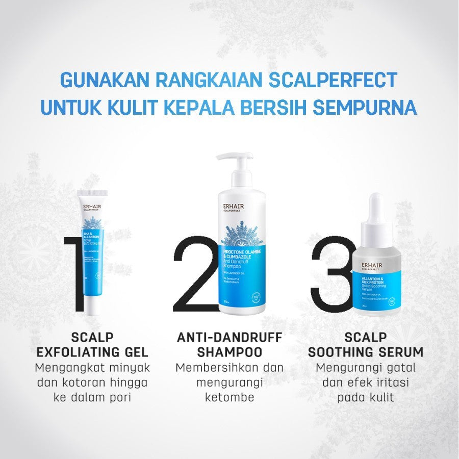 ERHAIR Twin Flame Scalperfect Anti Dandruff Shampoo 100ml - Sampo Anti Ketombe & Seboroik