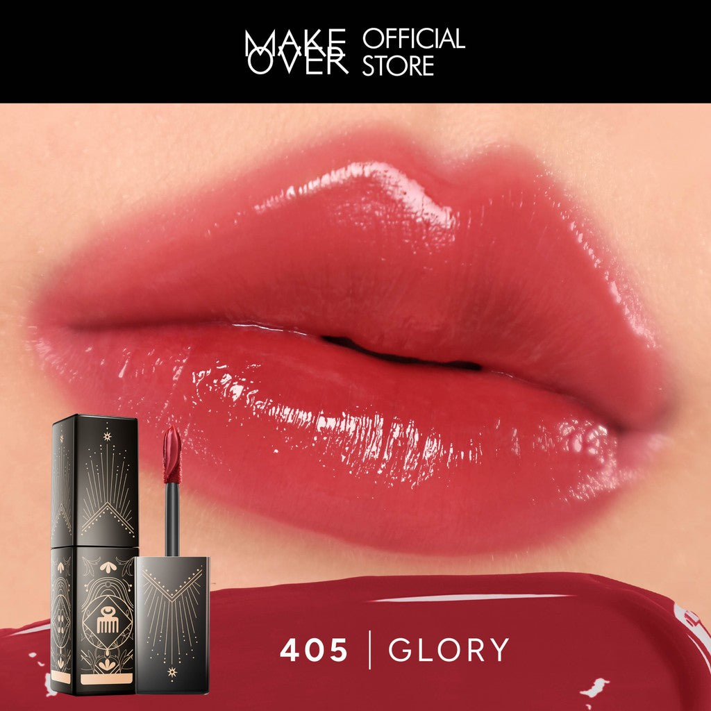 [SPECIAL 11.11] MAKE OVER Glassy Lip Lacquer X Hian Tjen - Lip Gloss LipTint Lipcream Lip Cream Lipstick Lipstik Make Up Pigmented BEST SELLER Long Lasting Somethin Time Less w Maybe Euphoria